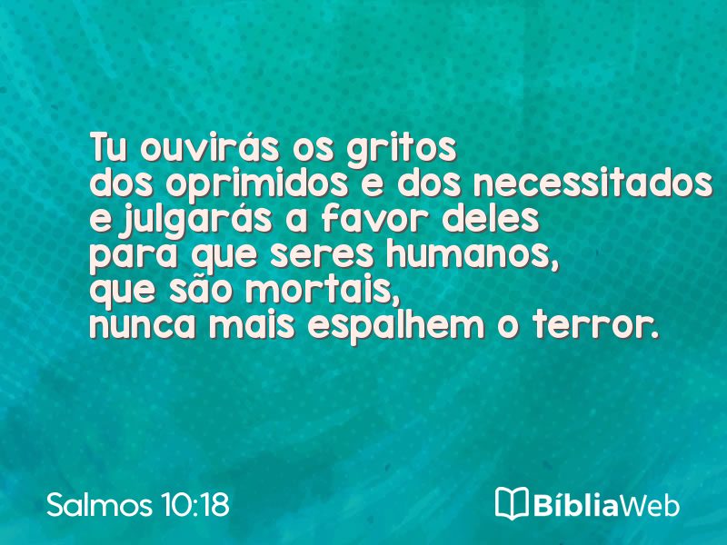 Salmos 10:18 em imagem para compartilhar