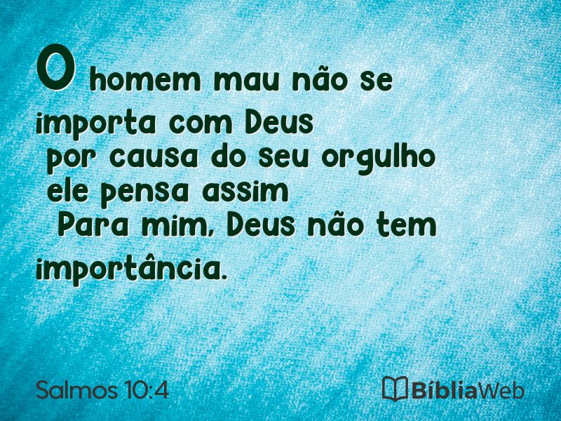 Salmos 10:4 em imagem para compartilhar