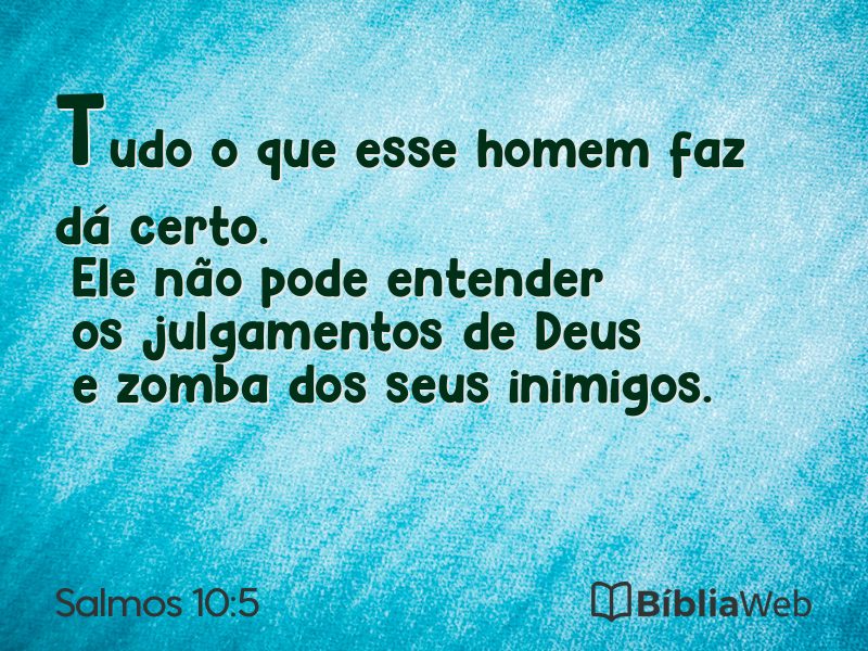 Salmos 10:5 em imagem para compartilhar