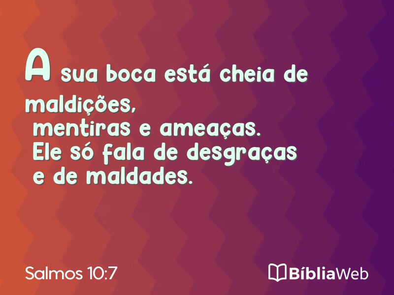 Salmos 10:7 em imagem para compartilhar
