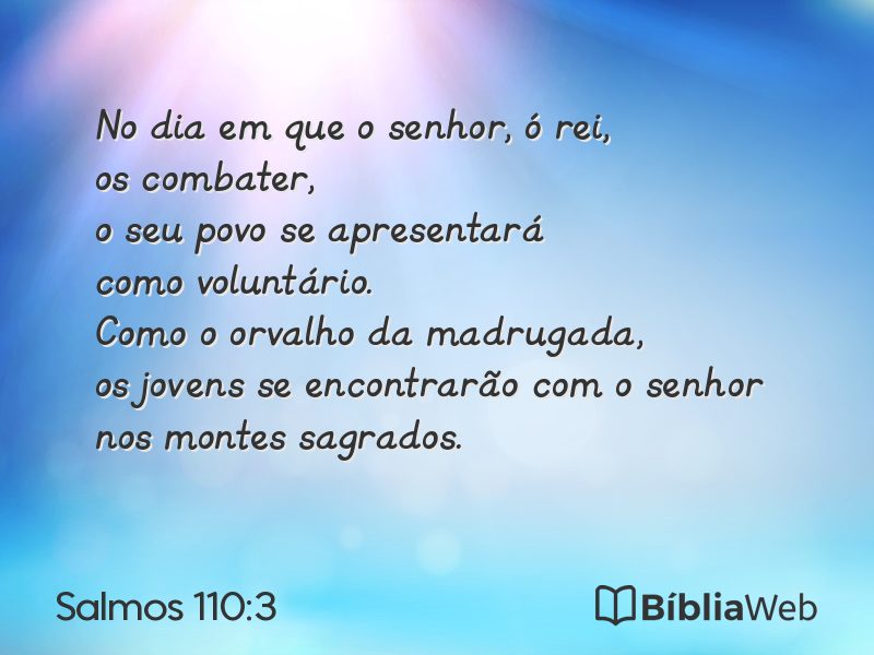 Salmos 110:3 em imagem para compartilhar