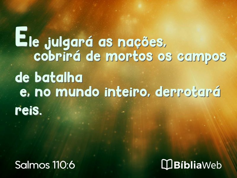 Salmos 110:6 em imagem para compartilhar