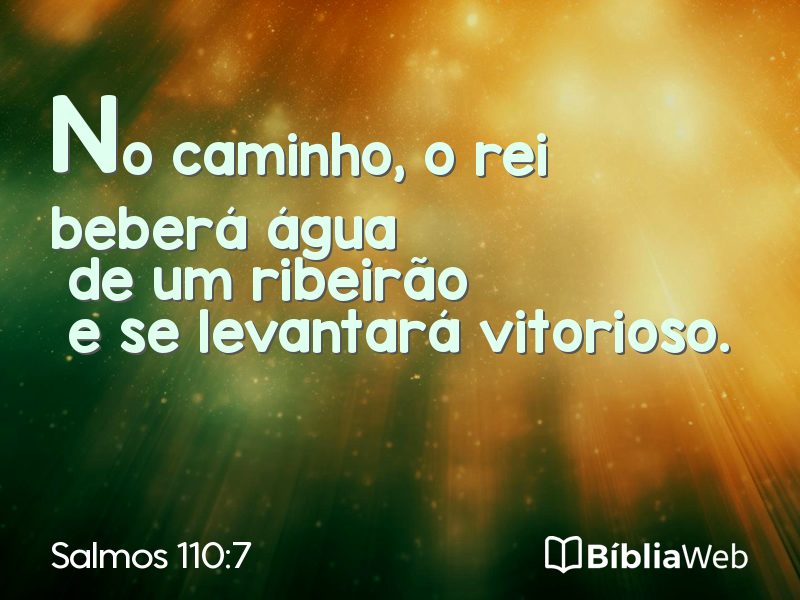 Salmos 110:7 em imagem para compartilhar