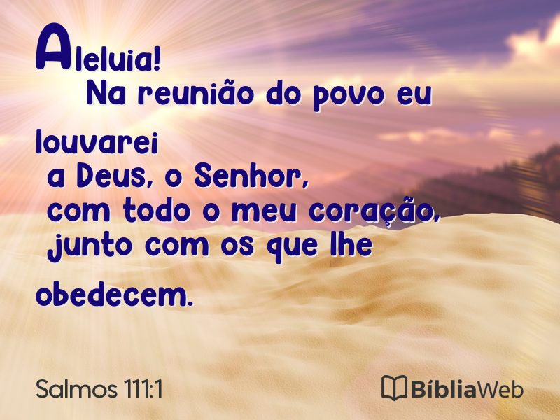 Salmos 111:1 em imagem para compartilhar