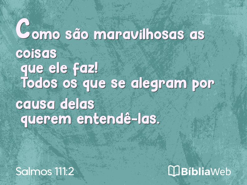 Salmos 111:2 em imagem para compartilhar