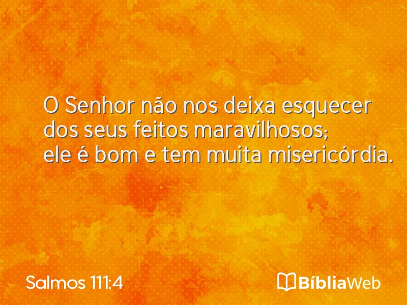 Salmos 111:4 em imagem para compartilhar