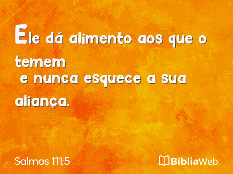 Salmos 111:5 em imagem para compartilhar
