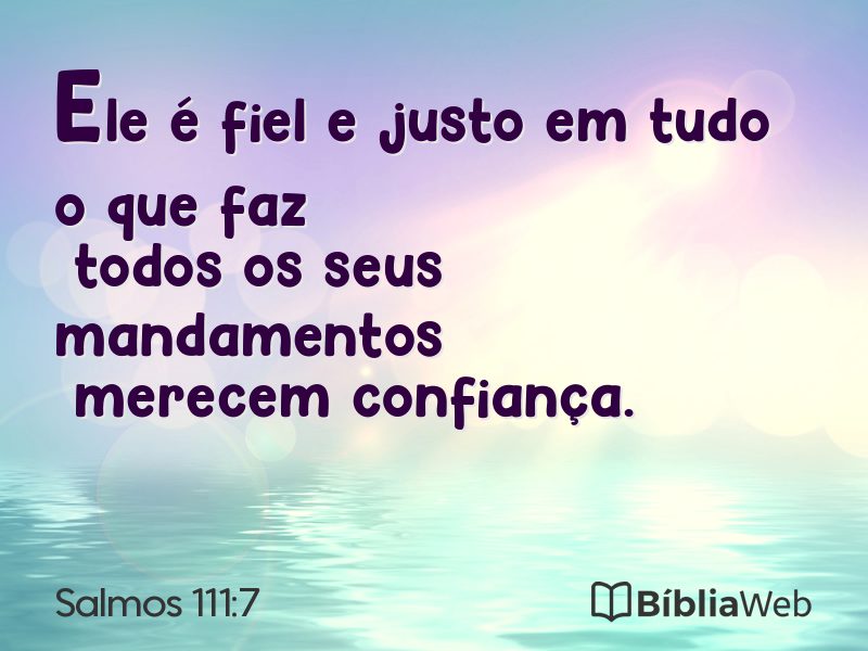 Salmos 111:7 em imagem para compartilhar