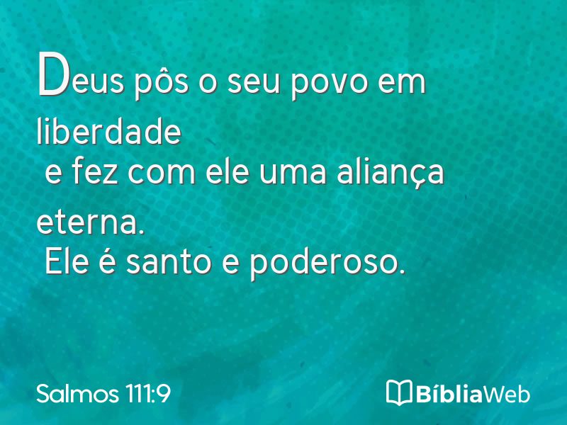 Salmos 111:9 em imagem para compartilhar