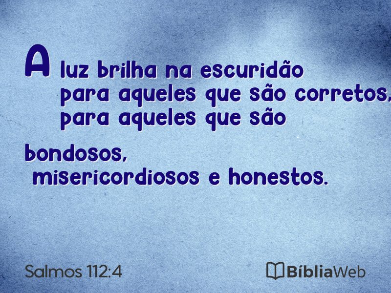 Salmos 112:4 em imagem para compartilhar