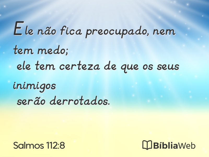 Salmos 112:8 em imagem para compartilhar
