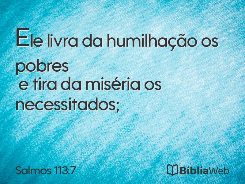 Salmos 113:7 em imagem para compartilhar