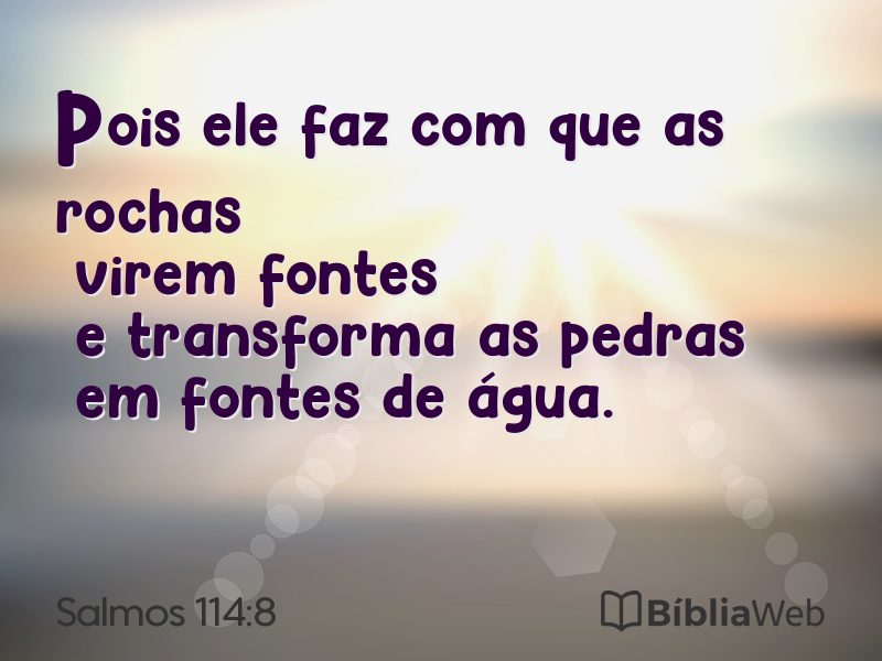 Salmos 114:8 em imagem para compartilhar