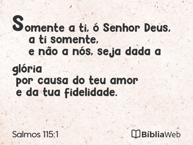 Salmos 115:1 em imagem para compartilhar