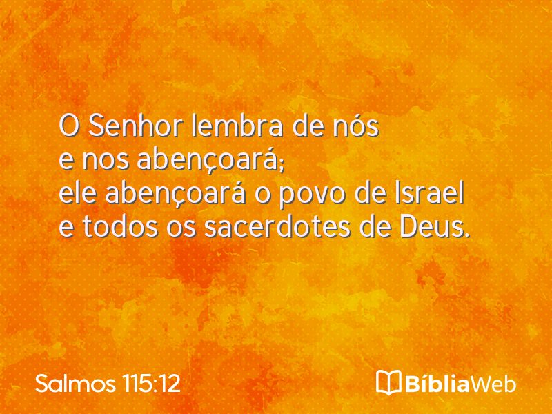 Salmos 115:12 em imagem para compartilhar