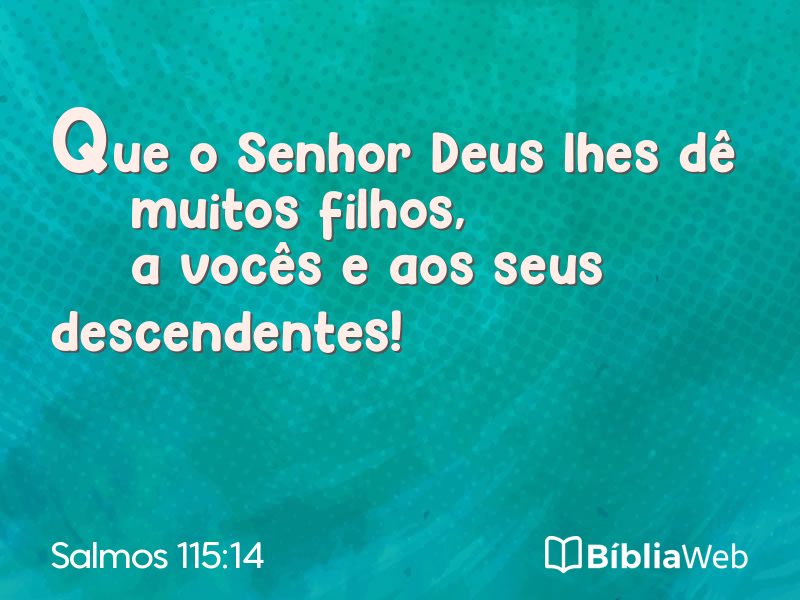 Salmos 115:14 em imagem para compartilhar