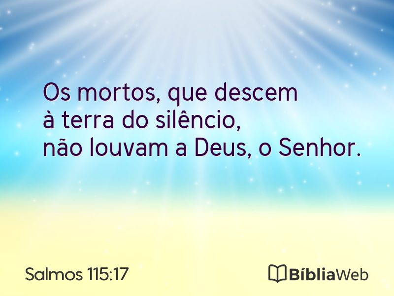 Salmos 115:17 em imagem para compartilhar