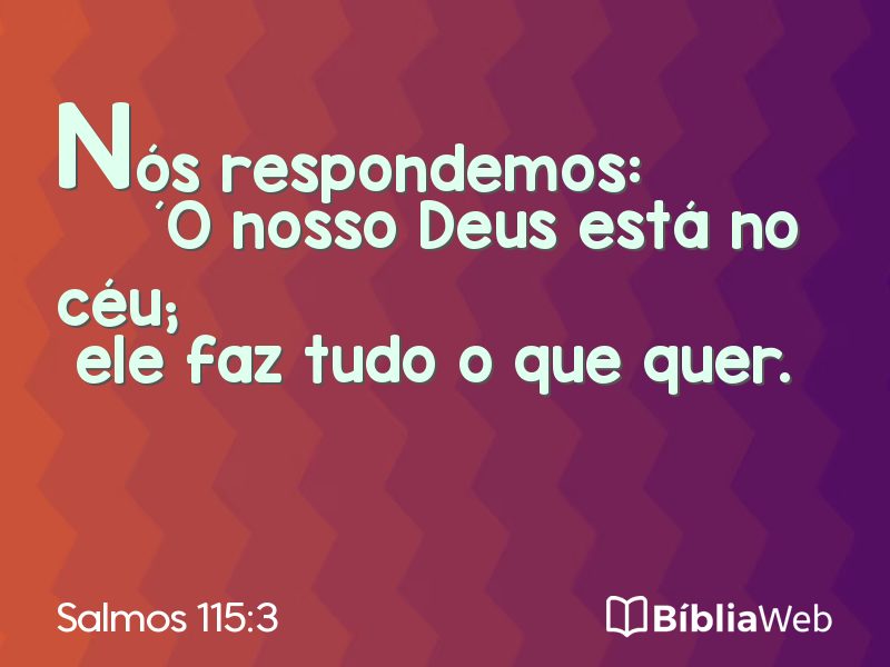 Salmos 115:3 em imagem para compartilhar