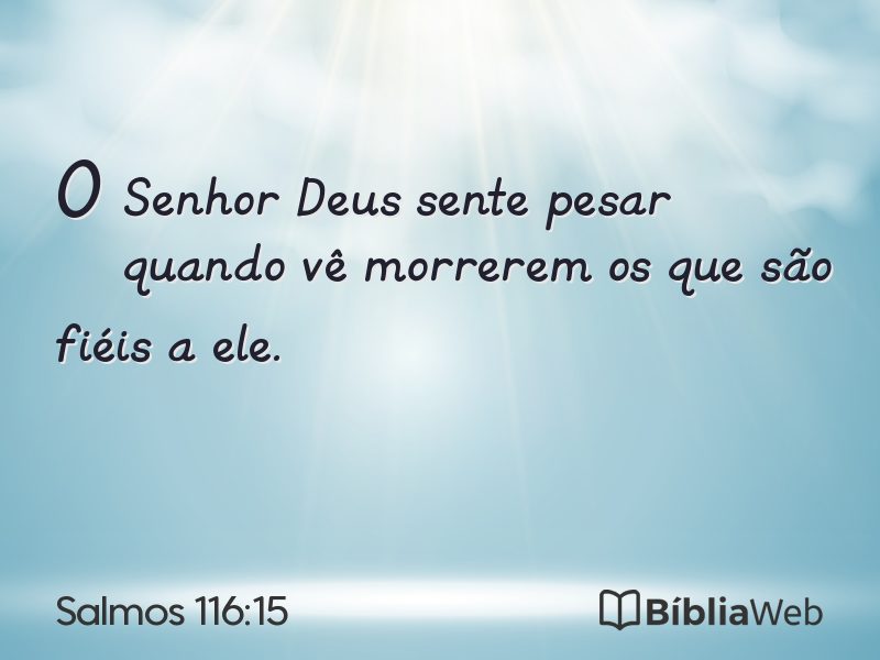 Salmos 116:15 em imagem para compartilhar