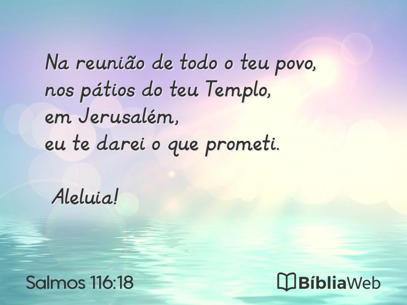 Salmos 116:18 em imagem para compartilhar