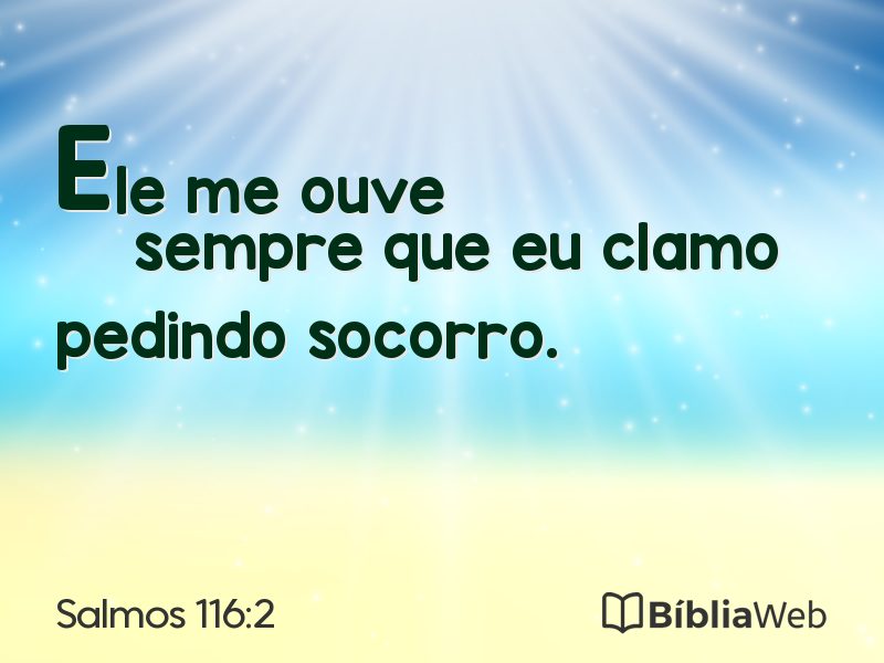 Salmos 116:2 em imagem para compartilhar