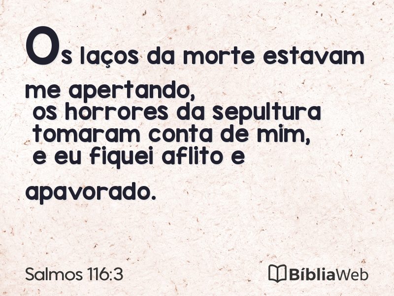 Salmos 116:3 em imagem para compartilhar