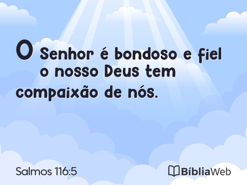 Salmos 116:5 em imagem para compartilhar
