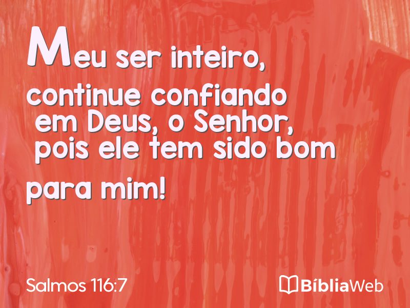 Salmos 116:7 em imagem para compartilhar