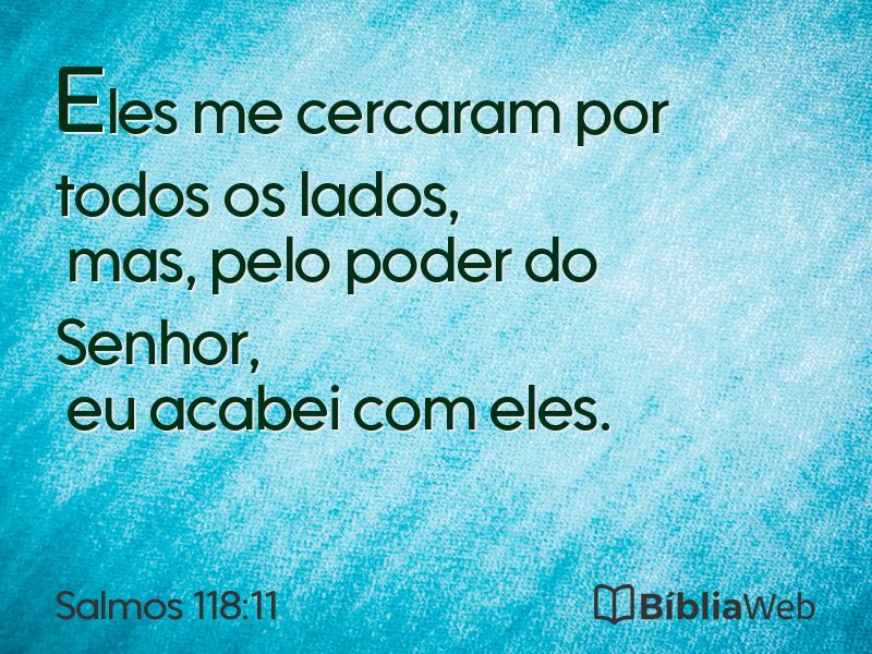 Salmos 118:11 em imagem para compartilhar