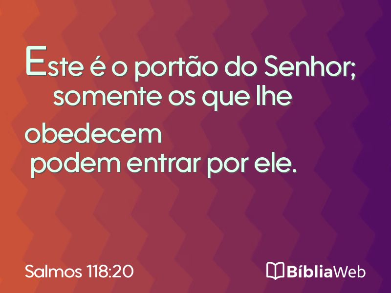 Salmos 118:20 em imagem para compartilhar