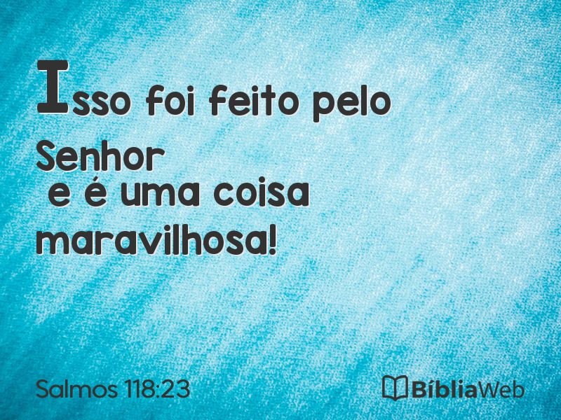 Salmos 118:23 em imagem para compartilhar