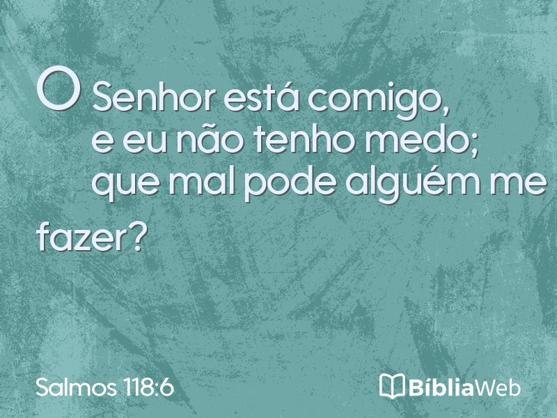 Salmos 118:6 em imagem para compartilhar