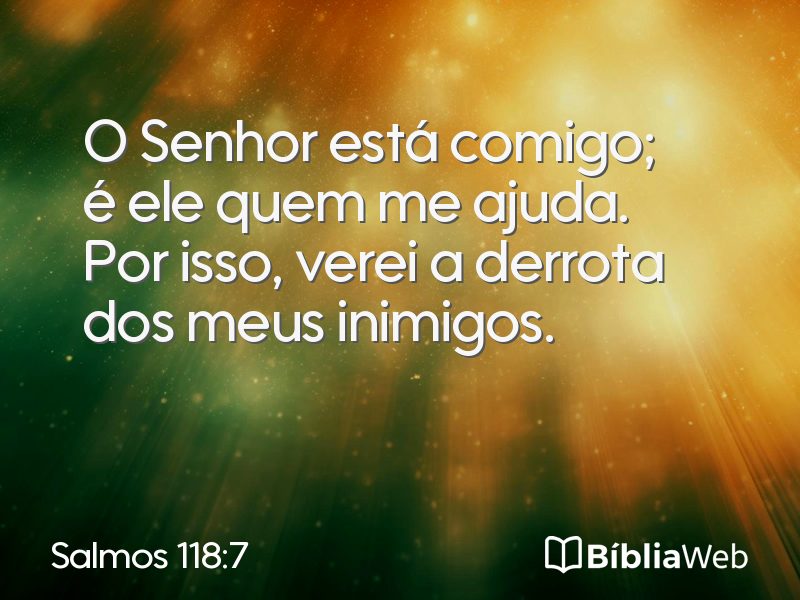 Salmos 118:7 em imagem para compartilhar