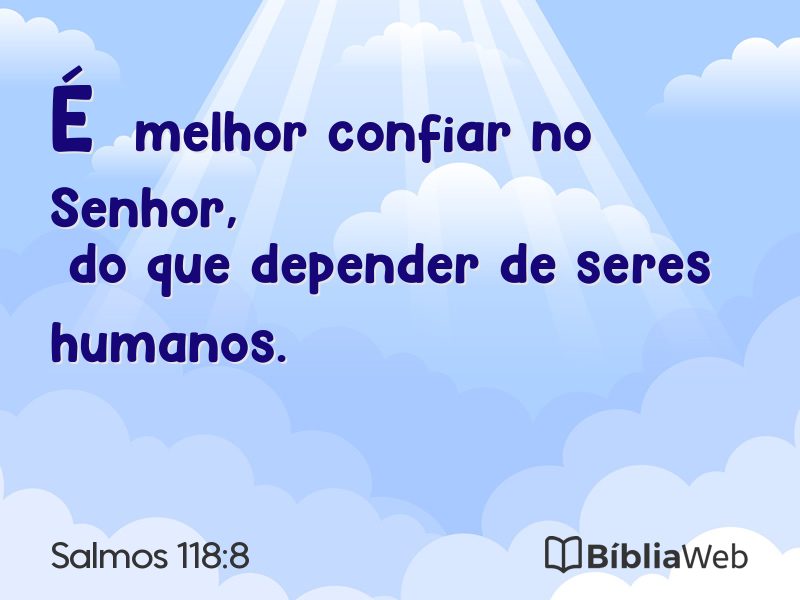 Salmos 118:8 em imagem para compartilhar