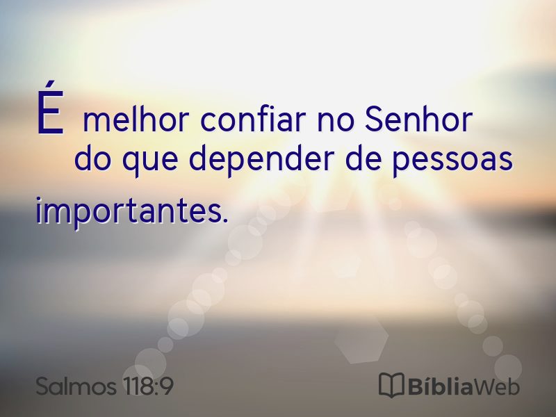 Salmos 118:9 em imagem para compartilhar