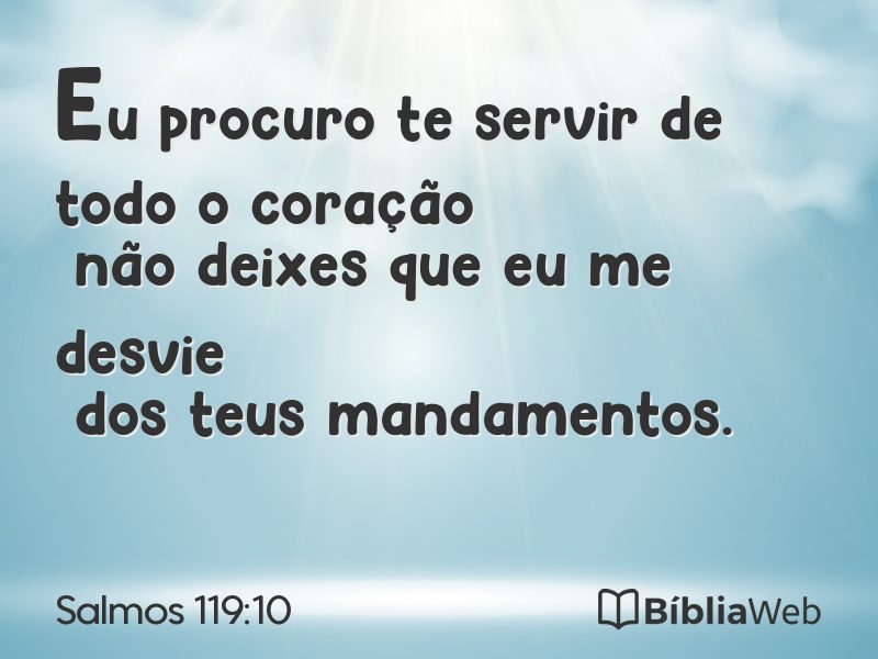 Salmos 119:10 em imagem para compartilhar