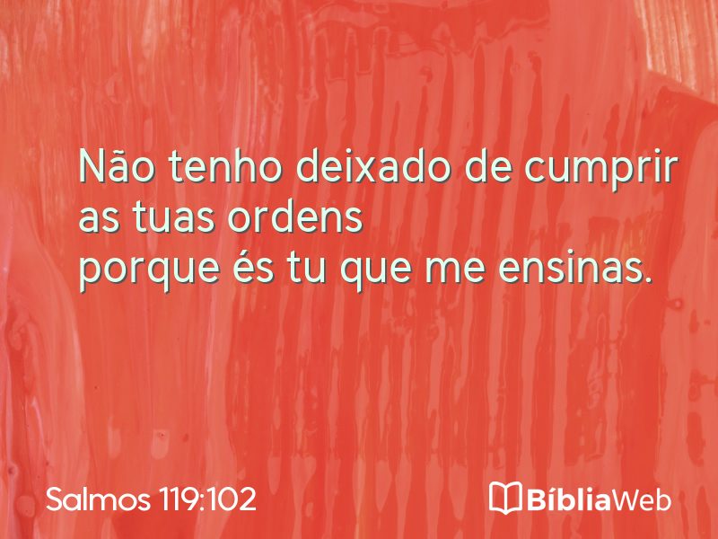 Salmos 119:102 em imagem para compartilhar