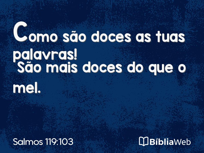 Salmos 119:103 em imagem para compartilhar