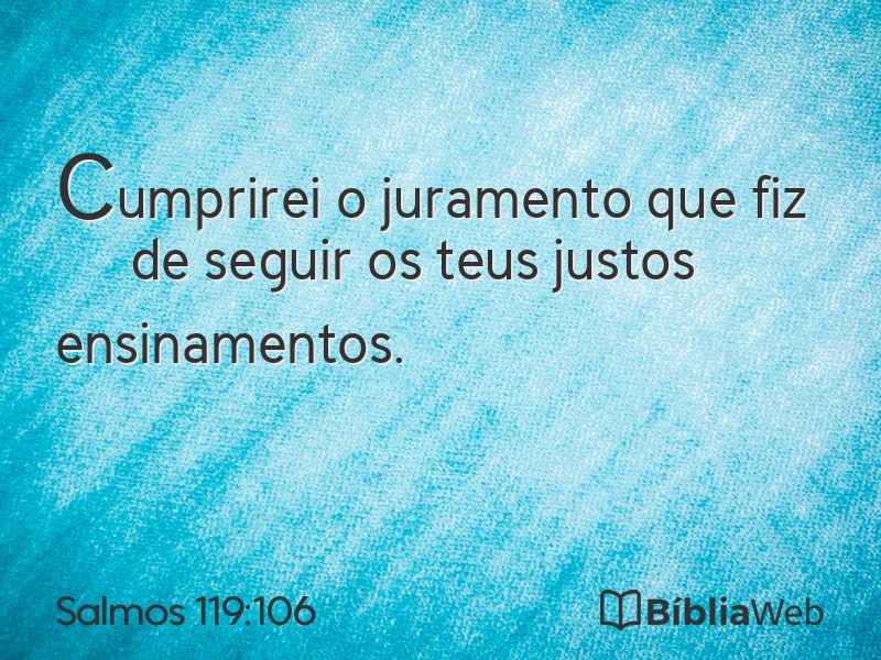 Salmos 119:106 em imagem para compartilhar