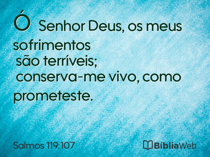 Salmos 119:107 em imagem para compartilhar