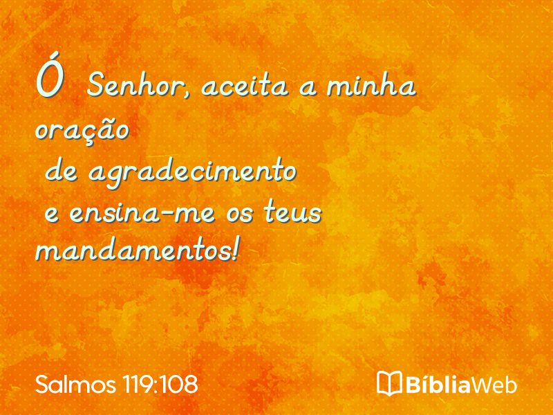 Salmos 119:108 em imagem para compartilhar