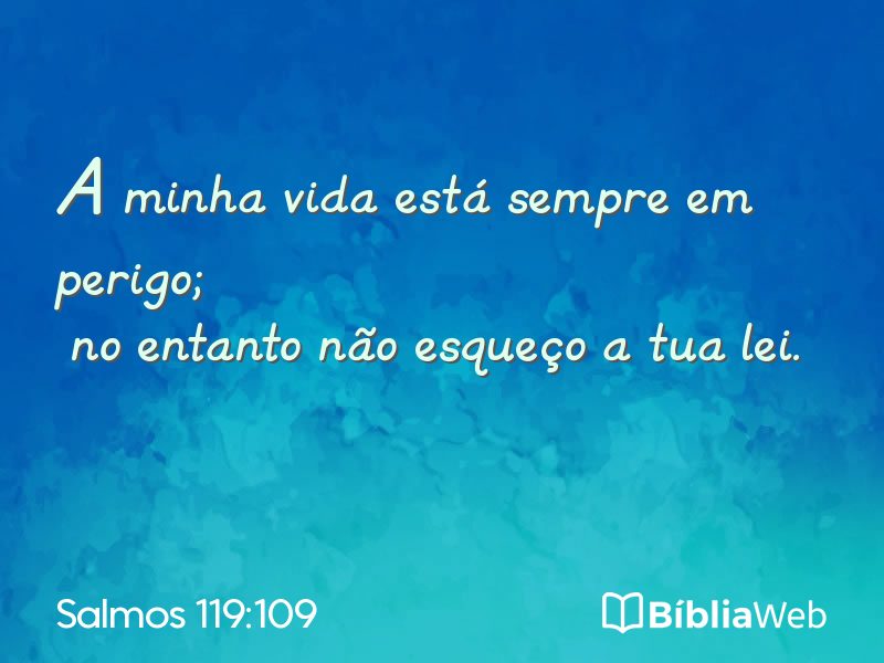 Salmos 119:109 em imagem para compartilhar