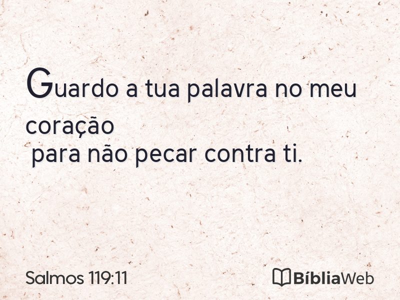 Salmos 119:11 em imagem para compartilhar