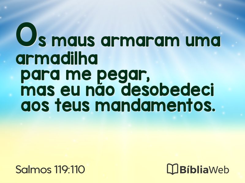 Salmos 119:110 em imagem para compartilhar