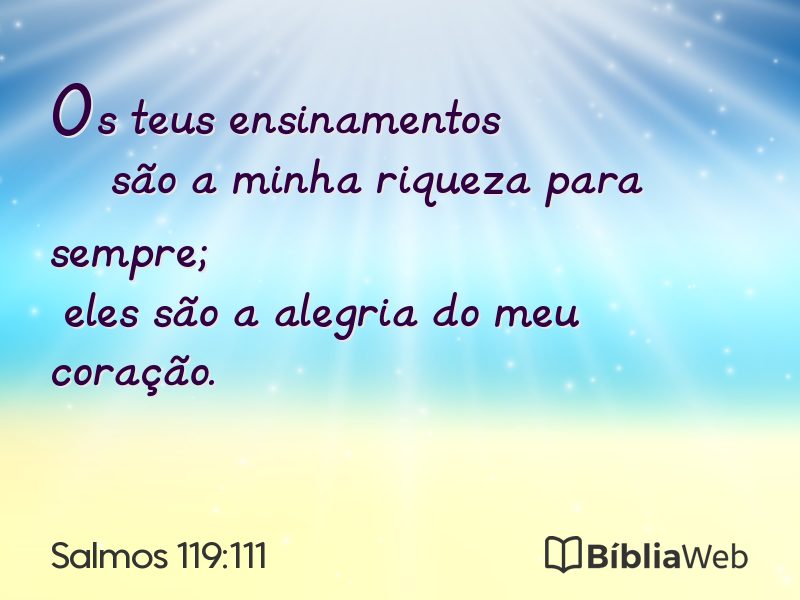 Salmos 119:111 em imagem para compartilhar