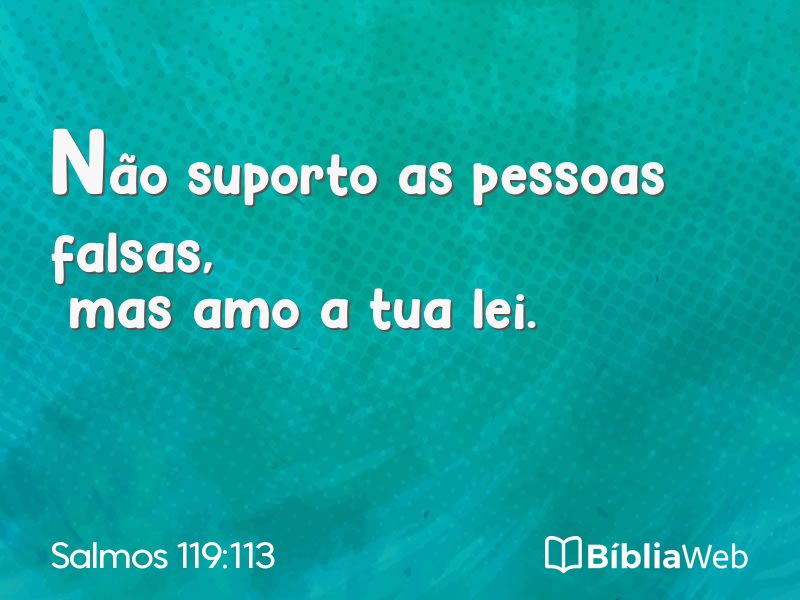Salmos 119:113 em imagem para compartilhar