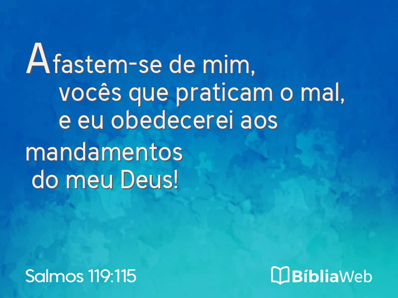 Salmos 119:115 em imagem para compartilhar