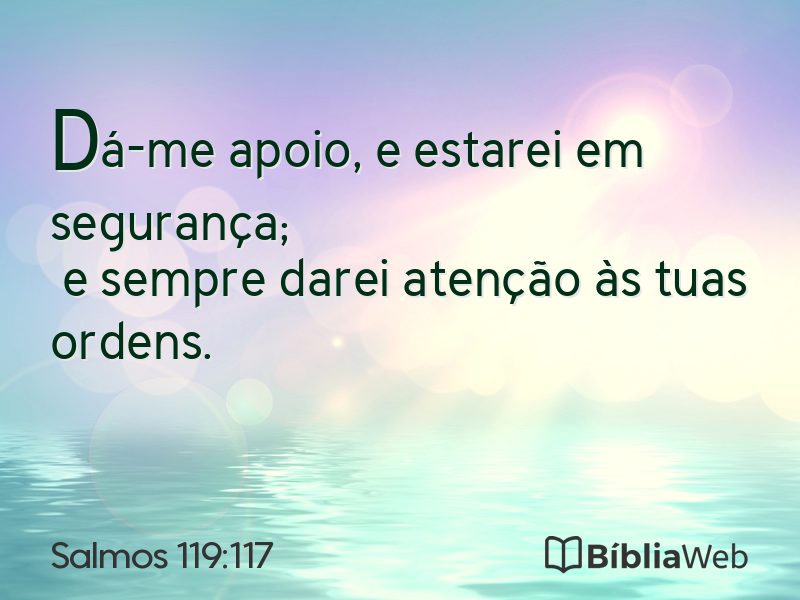 Salmos 119:117 em imagem para compartilhar