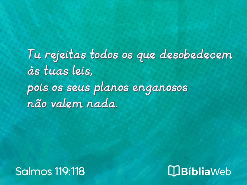 Salmos 119:118 em imagem para compartilhar