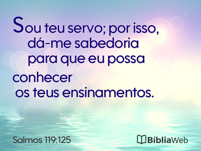 Salmos 119:125 em imagem para compartilhar